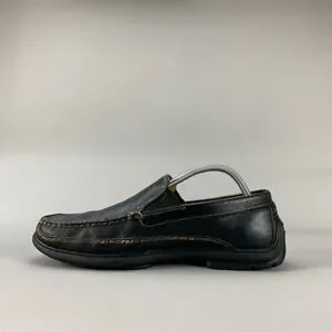 Sperry Gold Cup Men’s 9.5 M Black Leather Slip On Moc Toe Driving Loafers Casual Gold Cup Loafer Leather Upper Casual Shoes for Men for sale  main image 4
